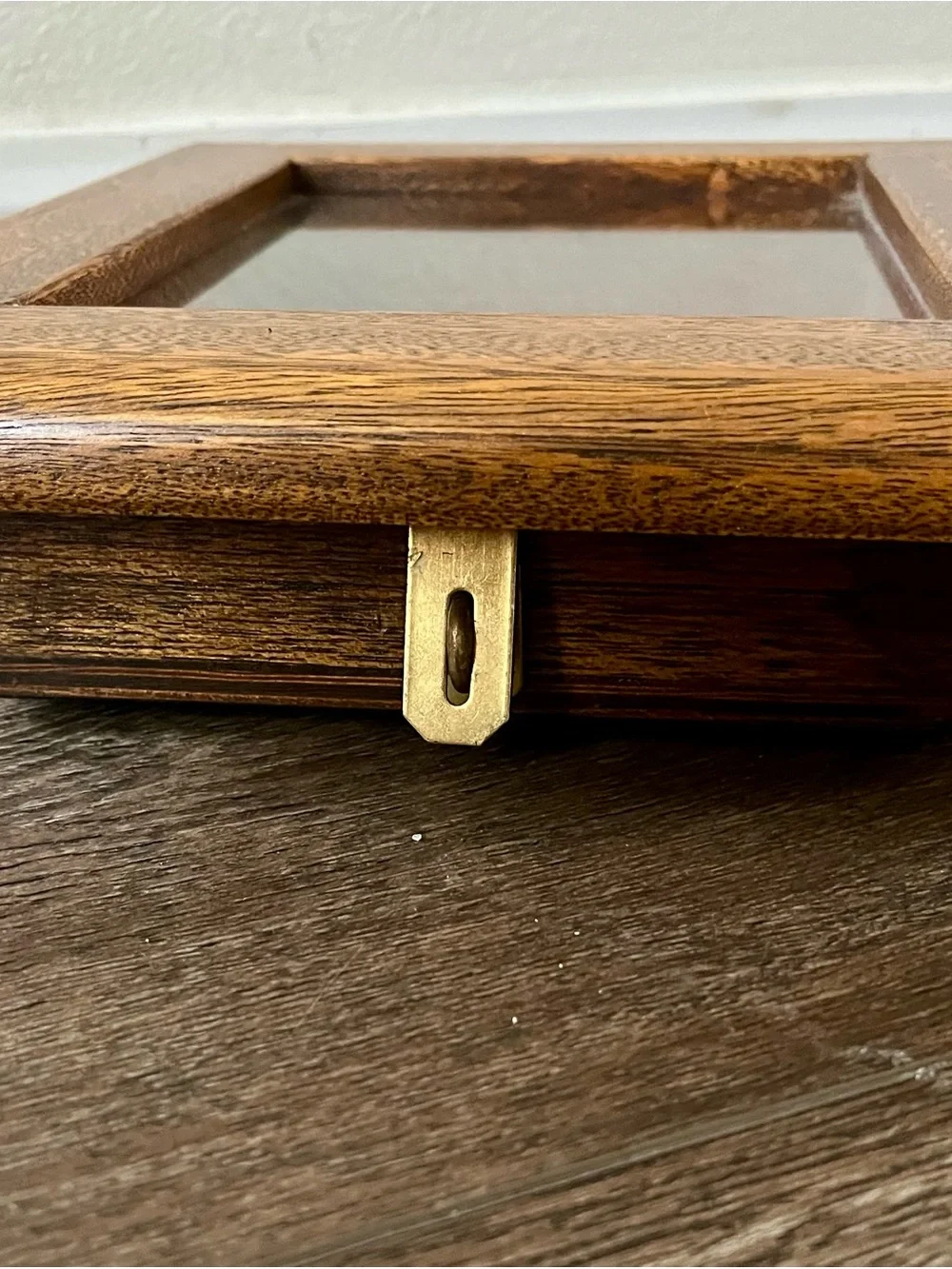 Wood Framed Red Shadow Box Wall Decor